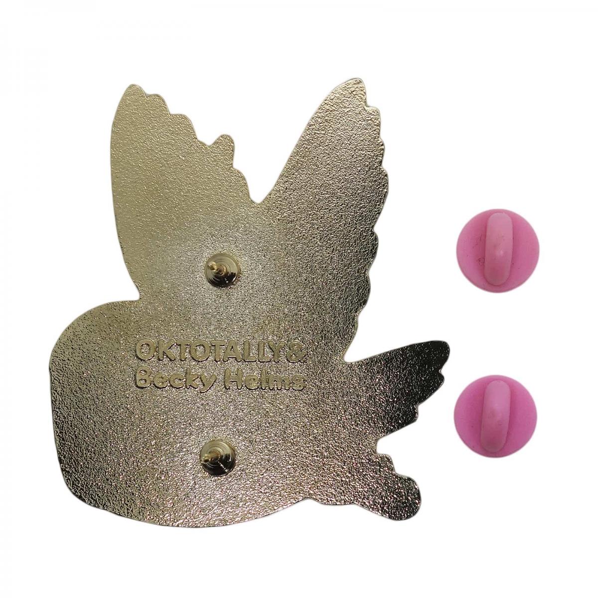 フクロウに乗ったノーム ピンズ OKTOTALLY & Becky Helms 留め具付き