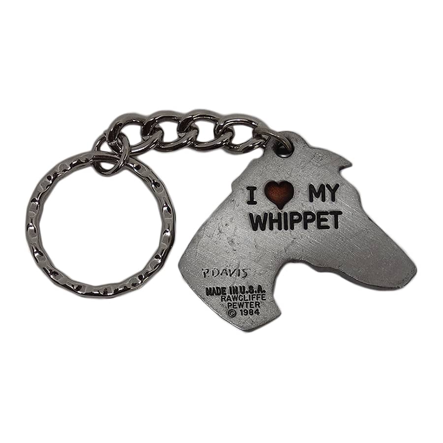 ウィペット 犬 キーホルダー Rawcliffe ピューター ヴィンテージ