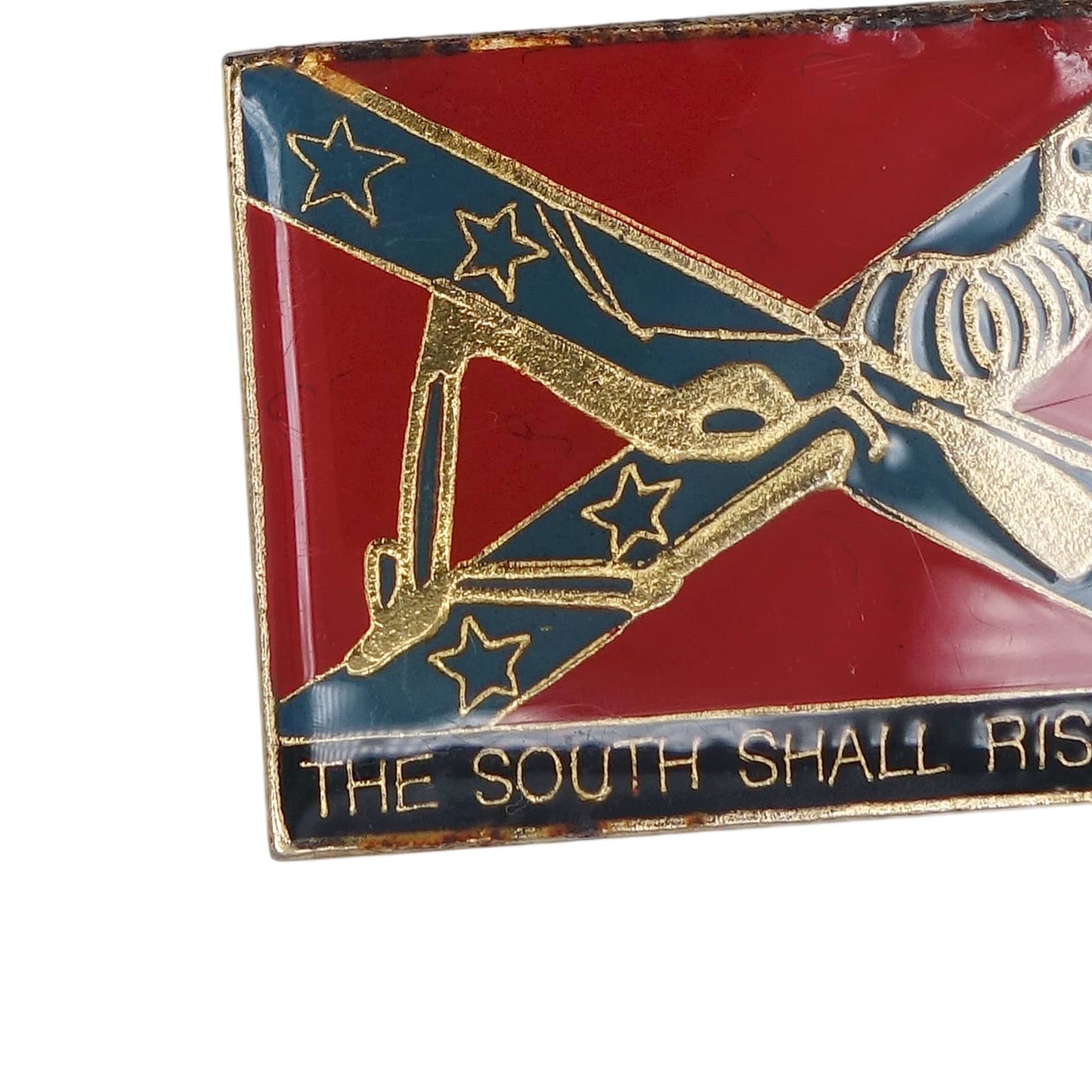 THE SOUTH SHALL RISE AGAIN 南軍旗とスカル ピンズ PWII