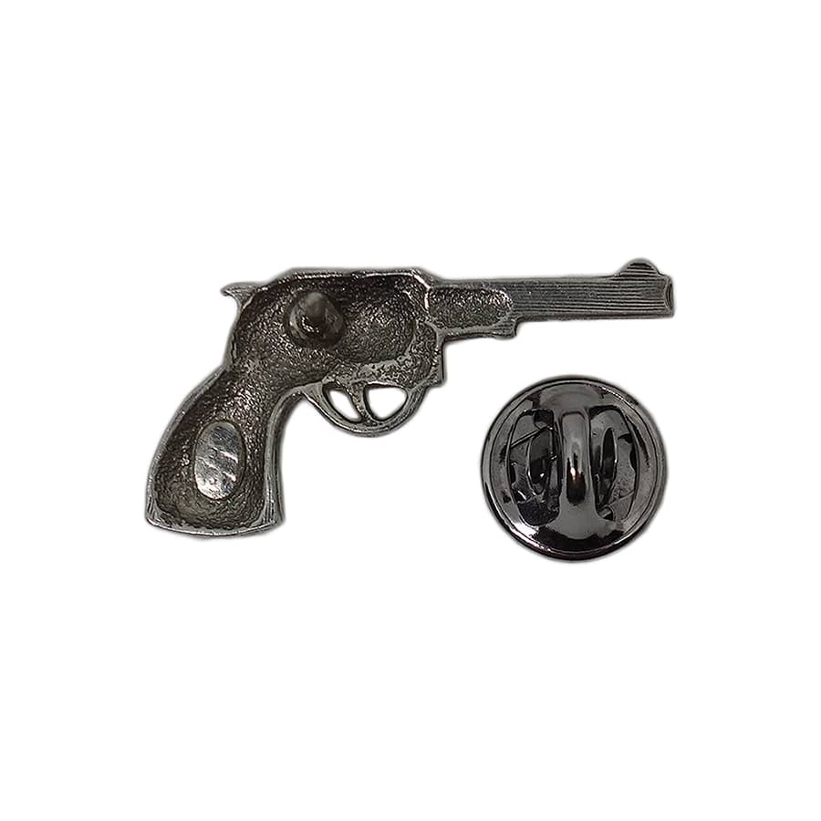 JJ 回転式拳銃 ピンズ リボルバー ピストル JONETTE JEWELRY 留め具付き
