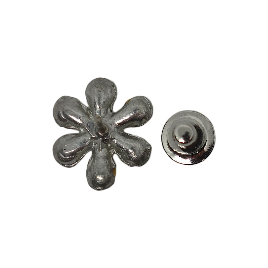 ラインストーン 花 ピンズ 留め具付き