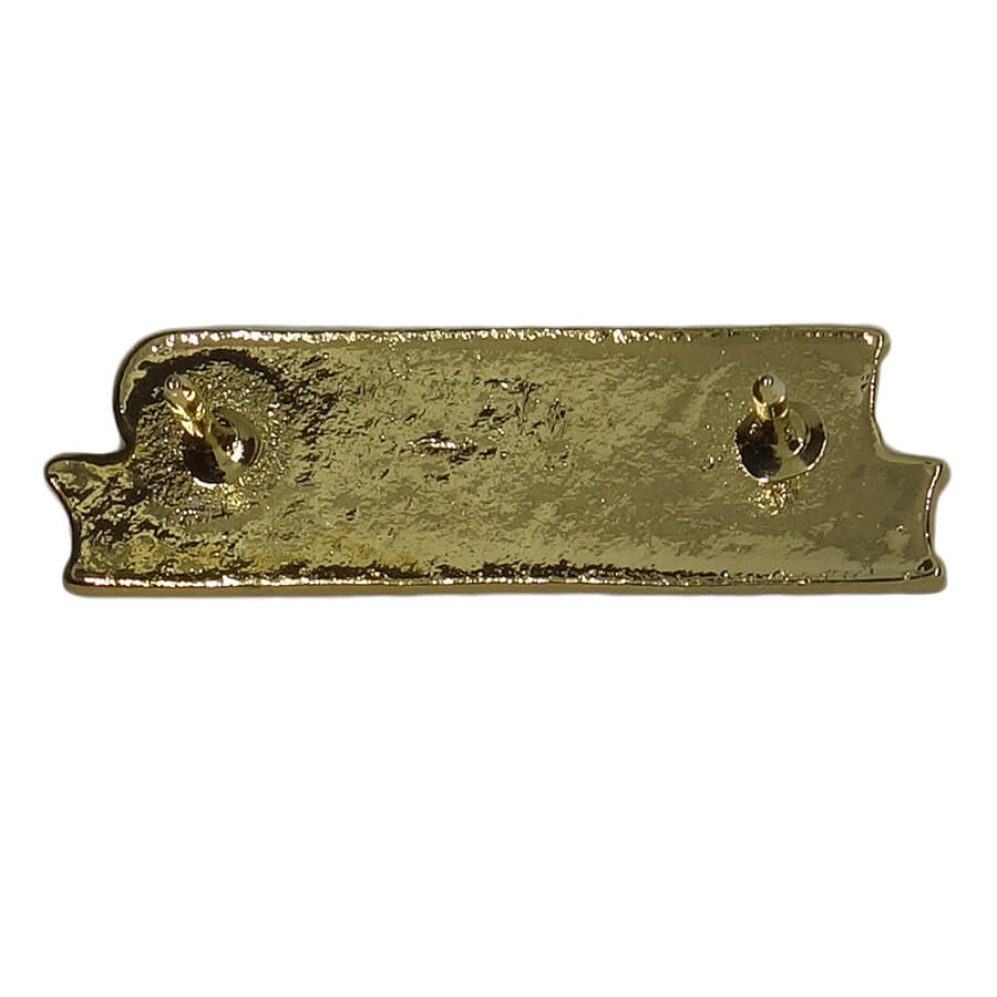 ピンズ BUFFALO MCKINLEY 金色 文字 留め具付き