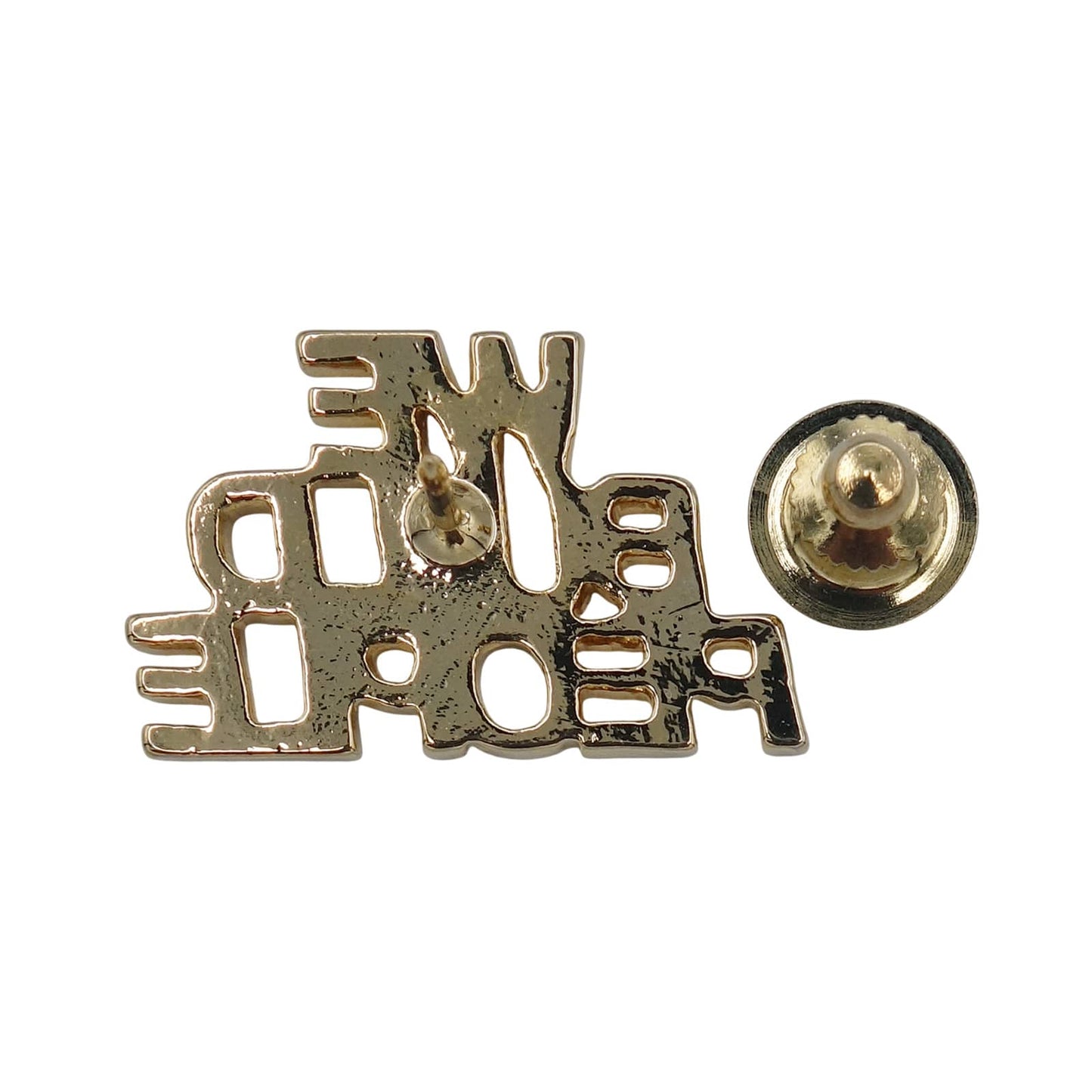 WE BUILD PEOPLE ピンズ 金色