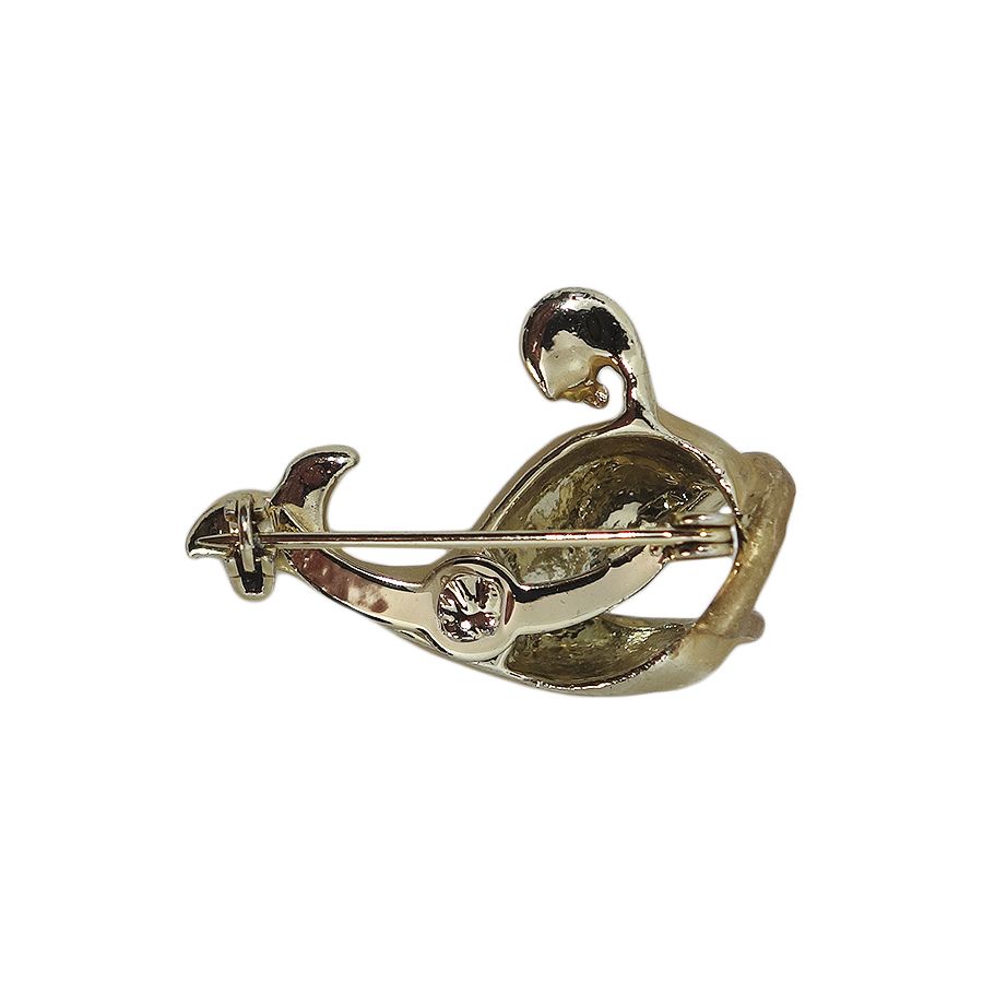 クジラ ブローチ 金色 アクセサリー