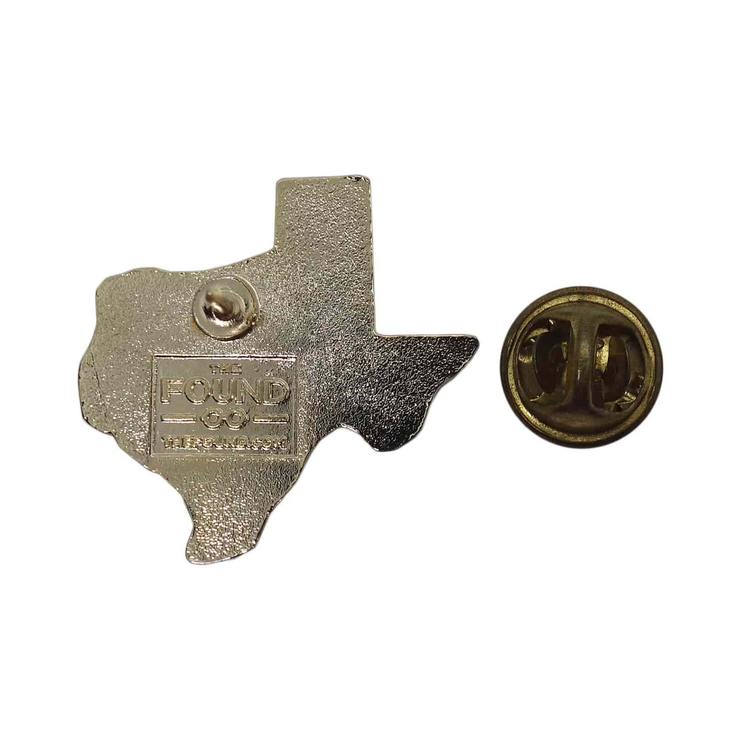 Love TEXAS ピンズ テキサス州 地図型 留め具付き
