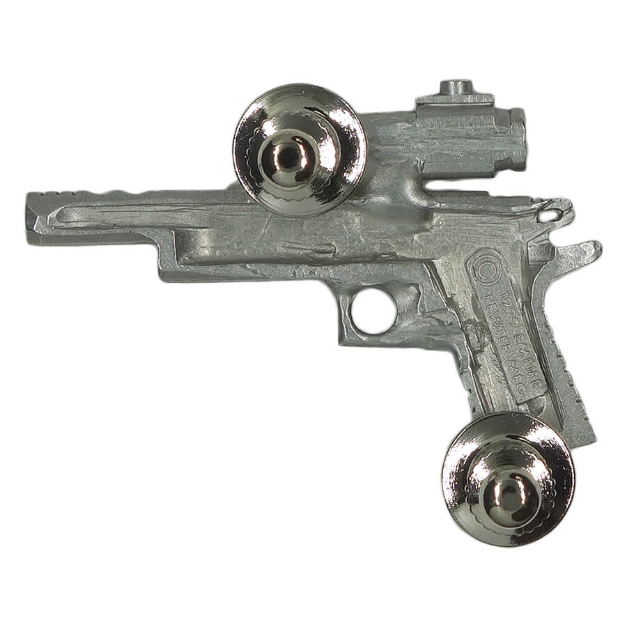 ピストル ピンズ ピンバッジ 鉄砲 拳銃 ピューター EMPIRE PEWTER MFG 留め具付き