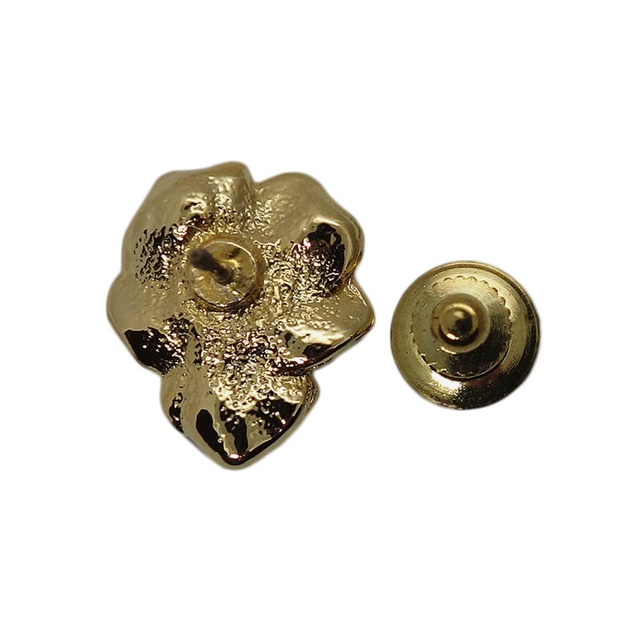 パンジー ピンズ 花 留め具付き