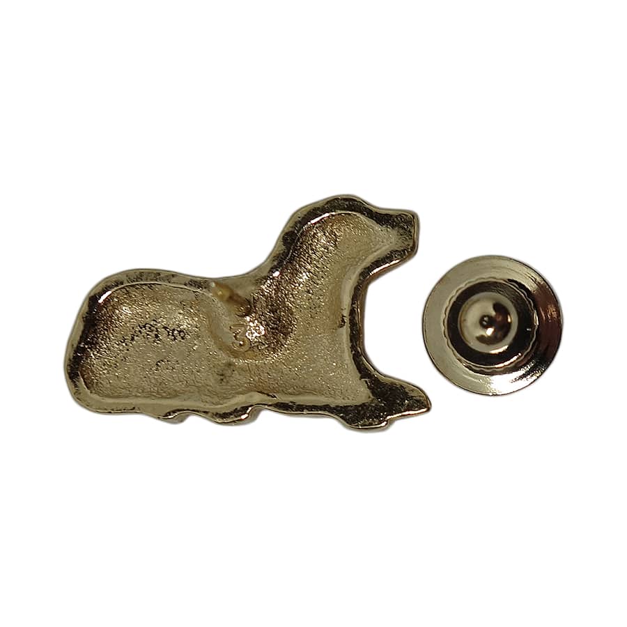 犬 ピンズ 金色 動物 留め具付き