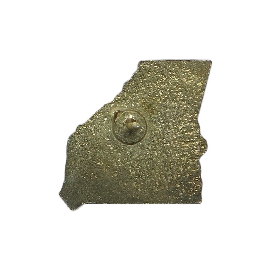 地図型 ピンズ ジョージア州 南軍旗カラー 留め具付き レトロ ピンバッジ