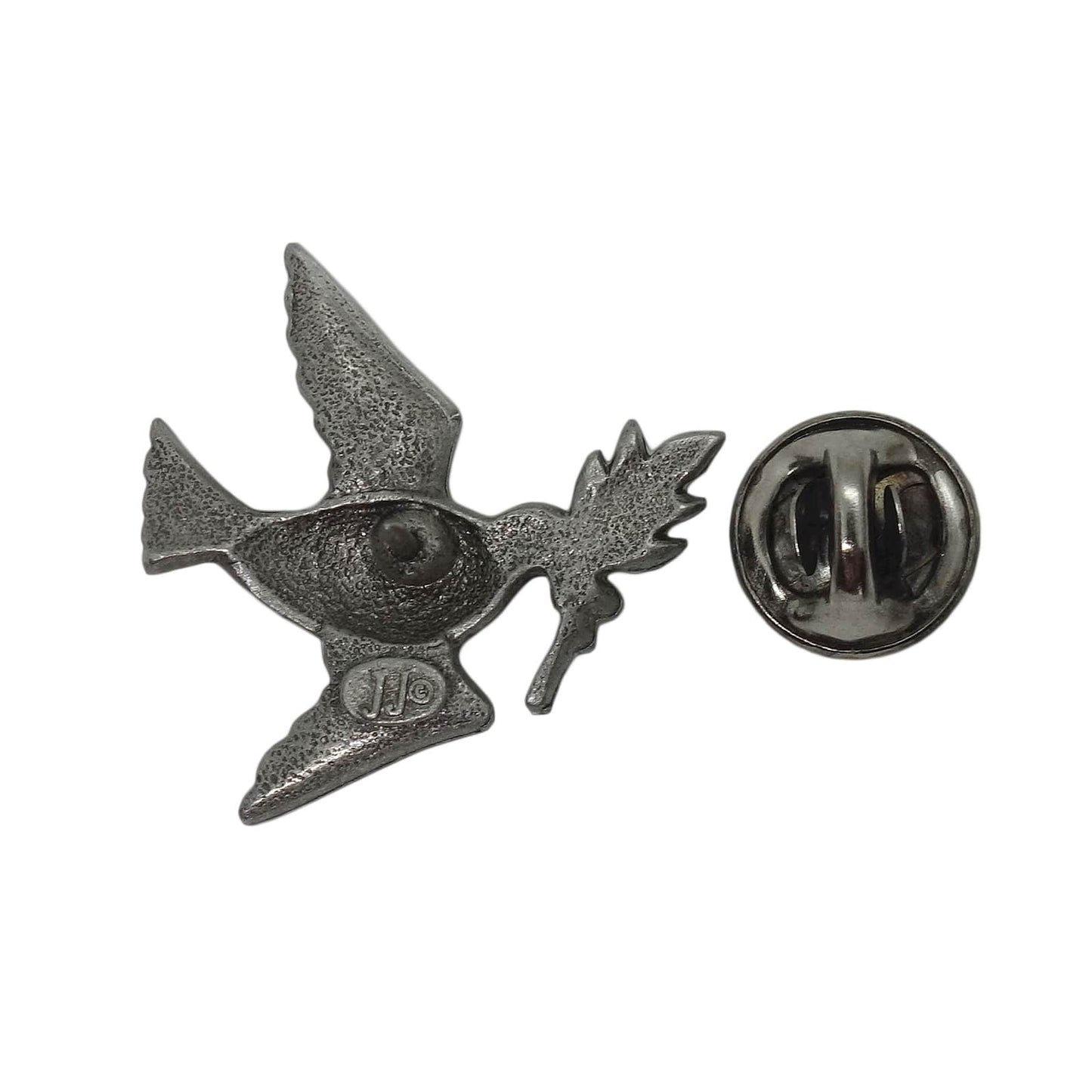 JJ オリーブの枝をくわえた鳩 ピンズ JONETTE JEWELRY 留め具付き
