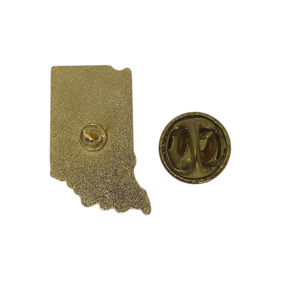 INDIANA ピンズ インディアナ州 地図型 留め具付き