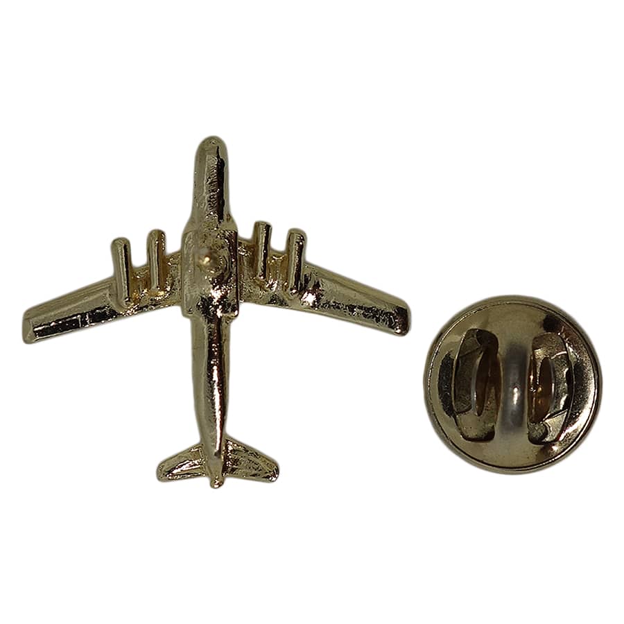 飛行機 ピンズ 金色 留め具付き
