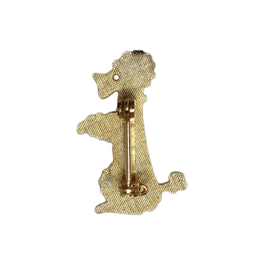 犬 ピンバッジ ブローチ 金色 dog