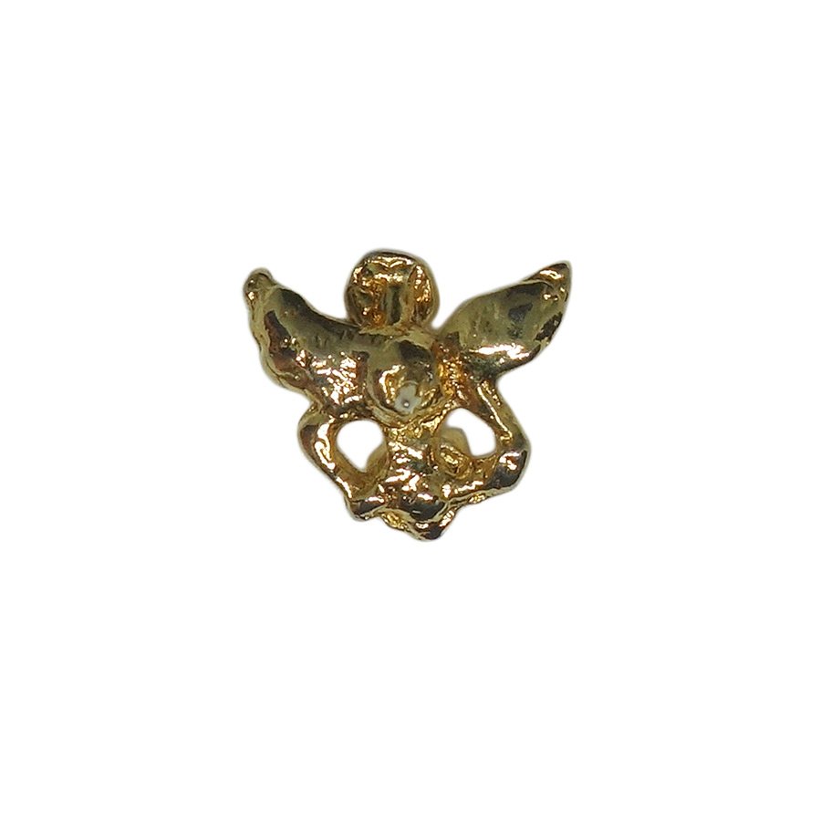 天使 ピンズ ハート エンジェル 金色 留め具付き レトロ