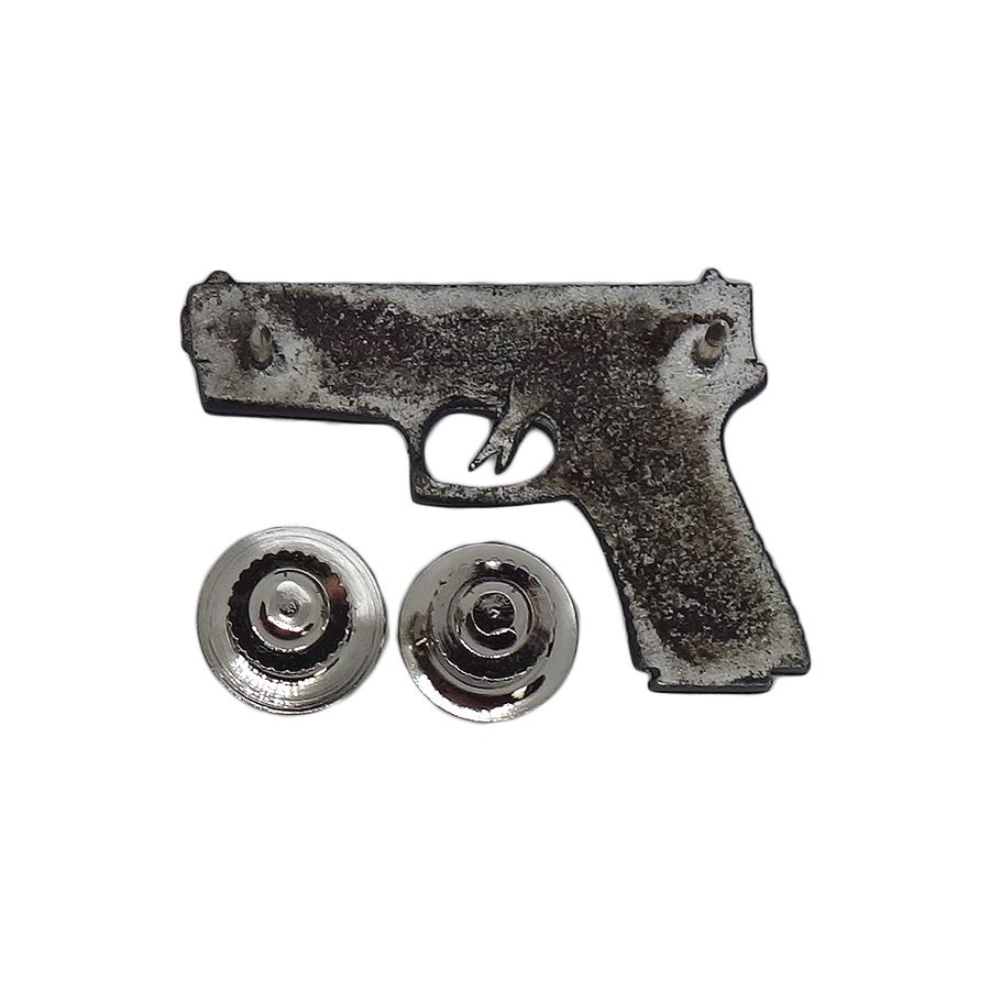 拳銃 ピンズ ピストル 留め具付き