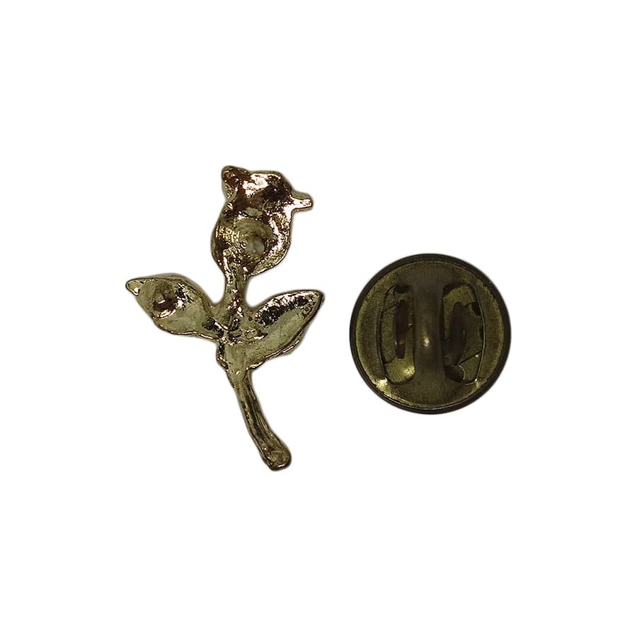 薔薇 ピンズ 花 金色 留め具付き