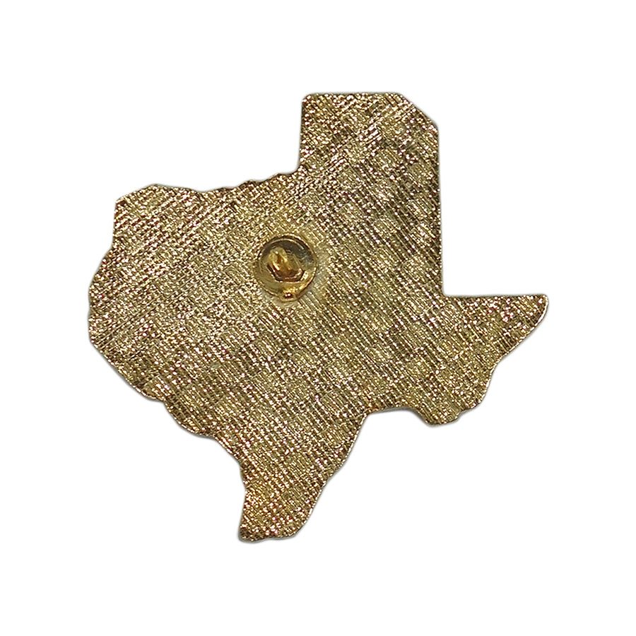 テキサス州 地図型 ピンズ TEXAS 地域 留め具付き レトロ