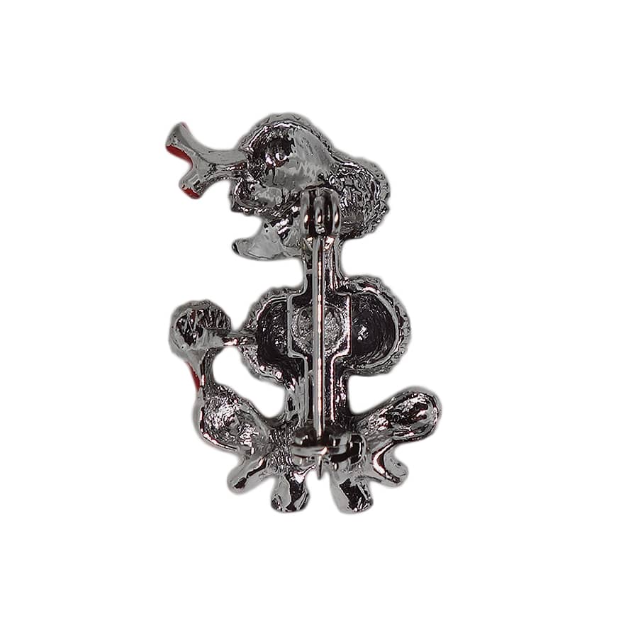 プードル 犬 ブローチ 動物 銀色