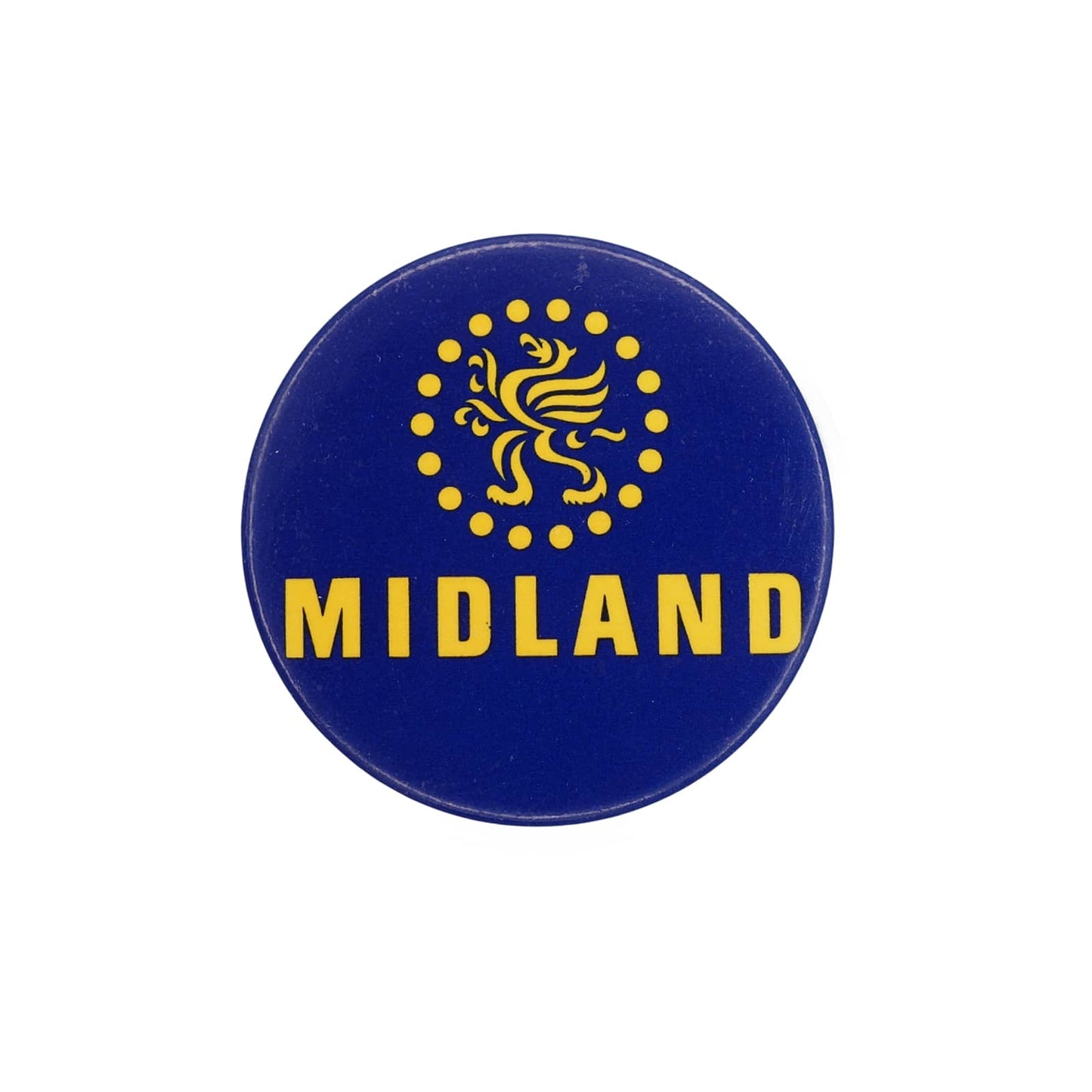 イギリスMIDLAND BANK 缶バッジ レトロ