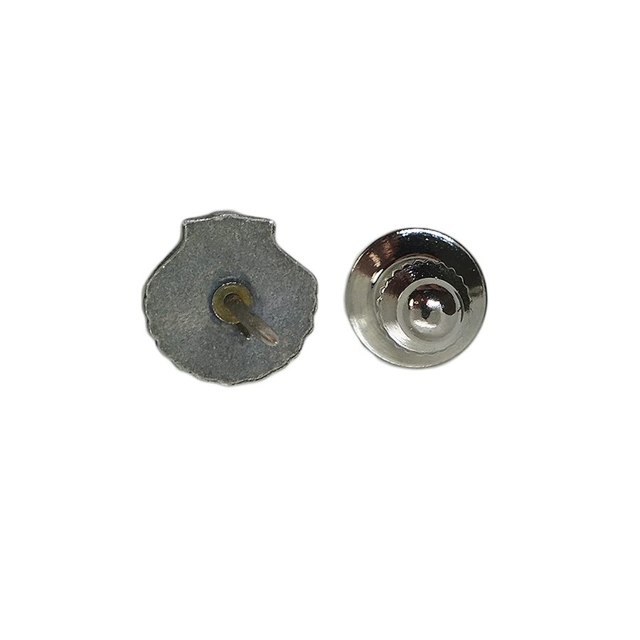 ホタテ ピンズ 貝 銀色 留め具付き
