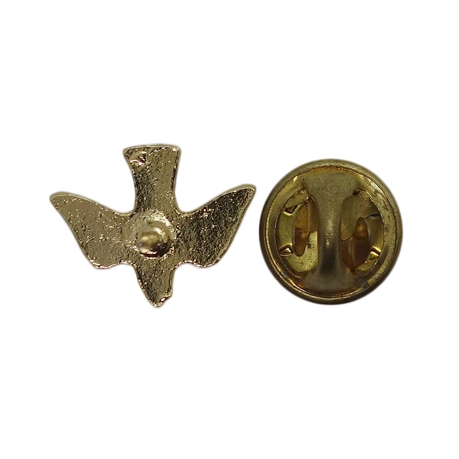 鳥 ピンズ 赤 留め具付き