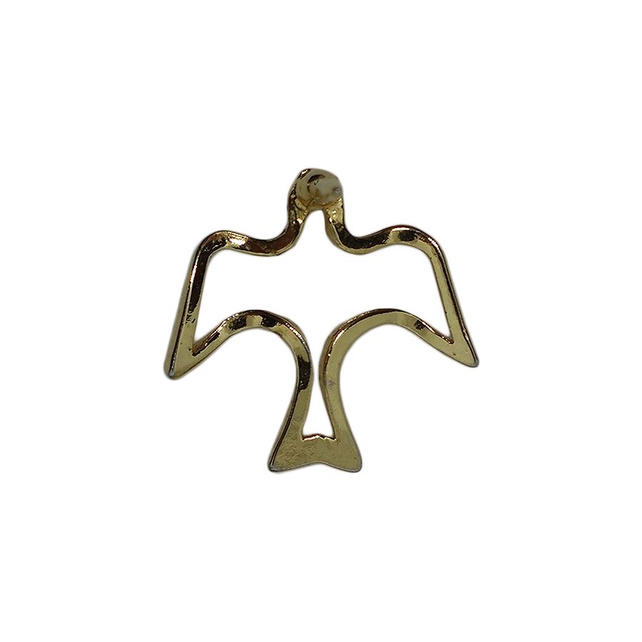 鳥 ピンズ 金色 留め具付き