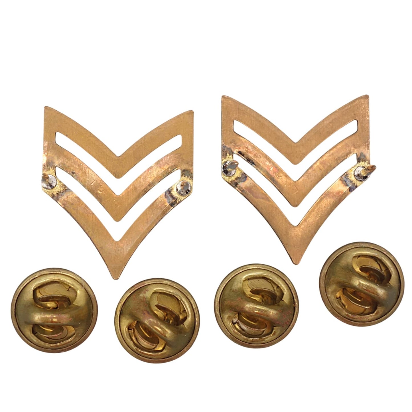 米軍 階級章 三等軍曹 ピンズ ミリタリー インシグニア 2点セット