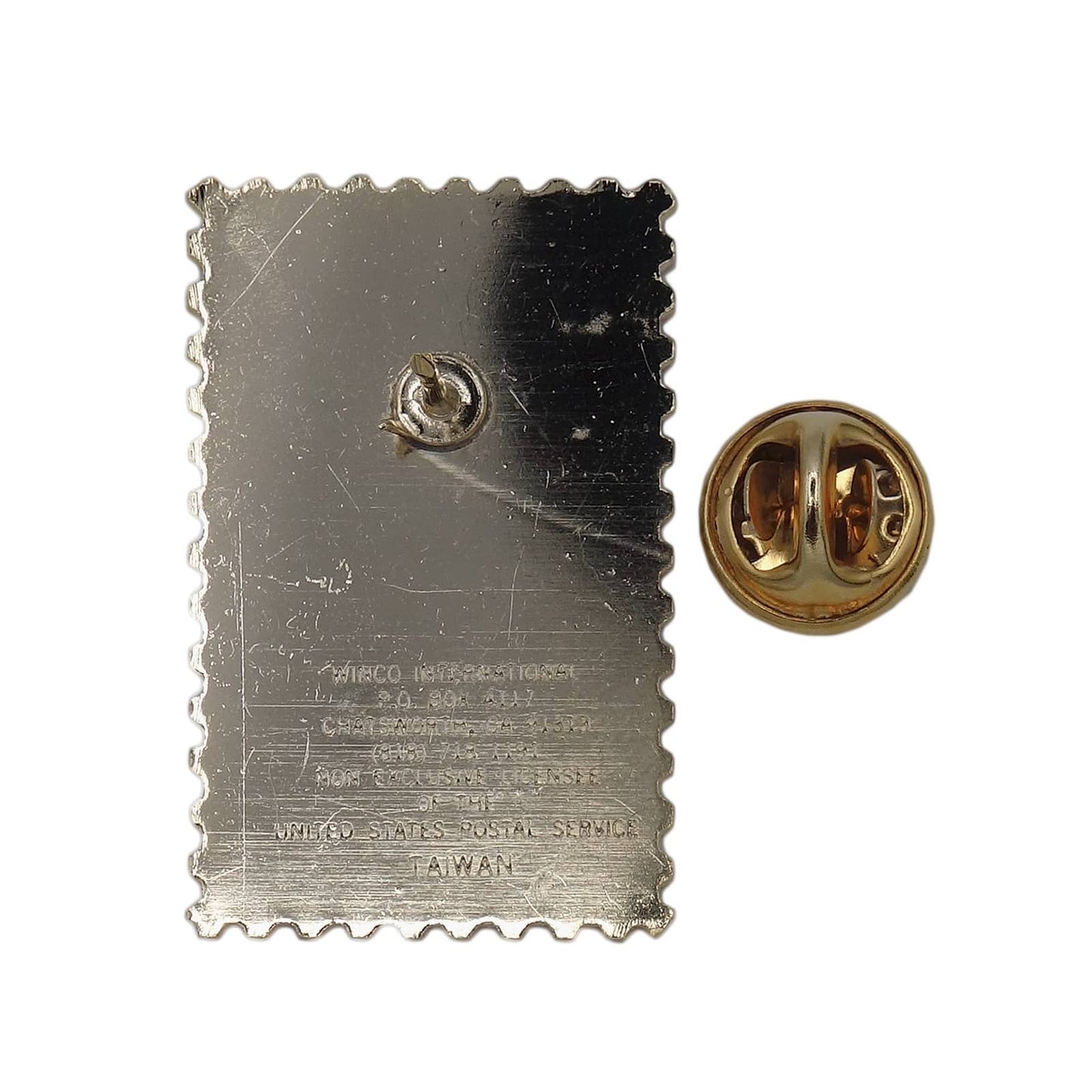 Idaho USA 20c マウンテンブルーバードと州花のシリンガ 切手型 ピンズ