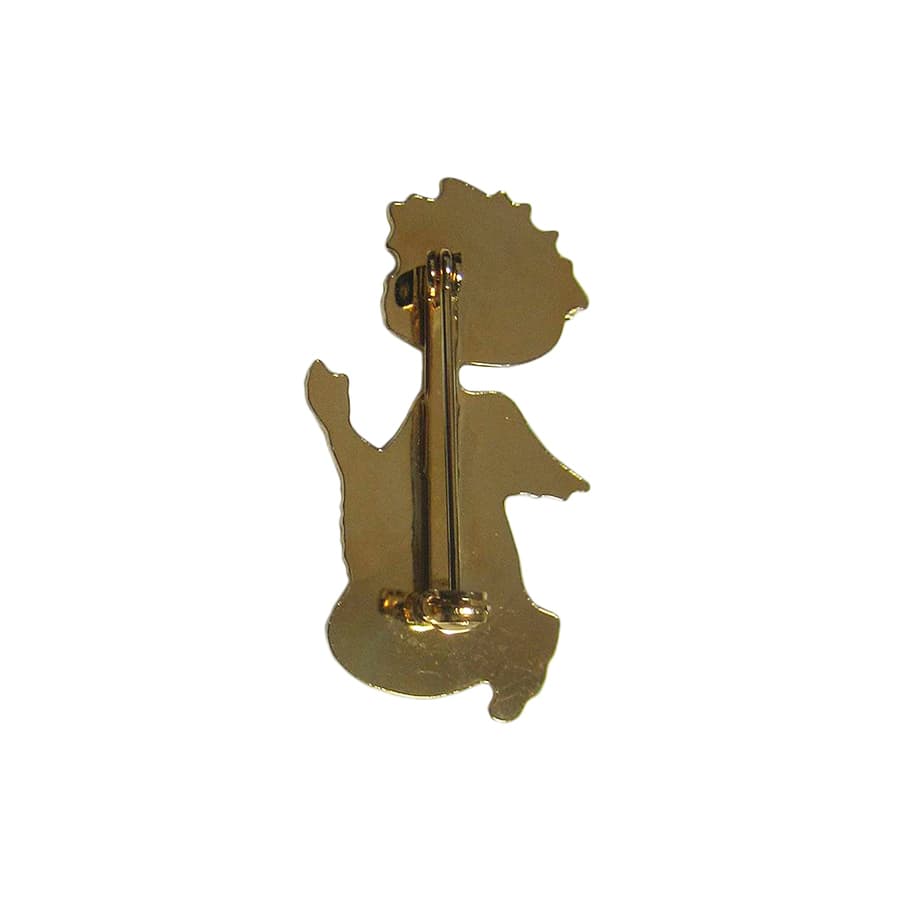 ピンバッジ ブローチ お祈りする天使 ラインストーン装飾