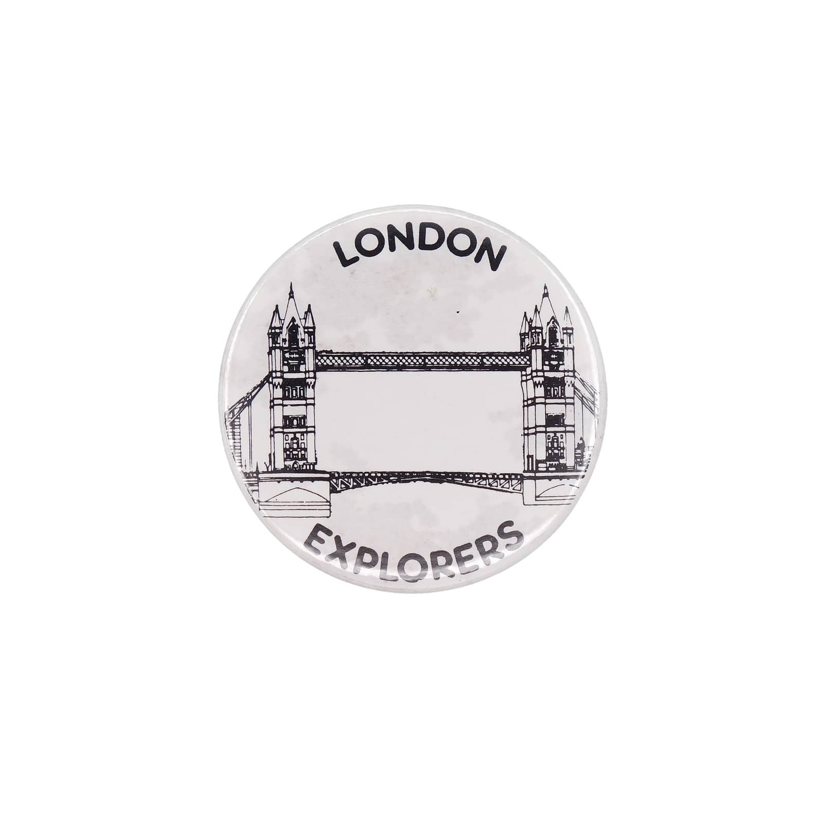 LONDON EXPLORERS レトロ 缶バッジ 缶バッチ ロンドン・タワーブリッジ