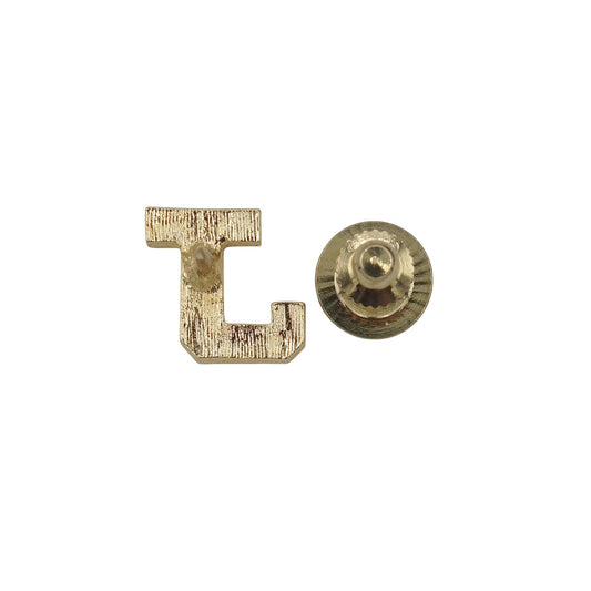 アルファベット イニシャル J ピンズ 金色 文字 ラペルピン ピンバッチ