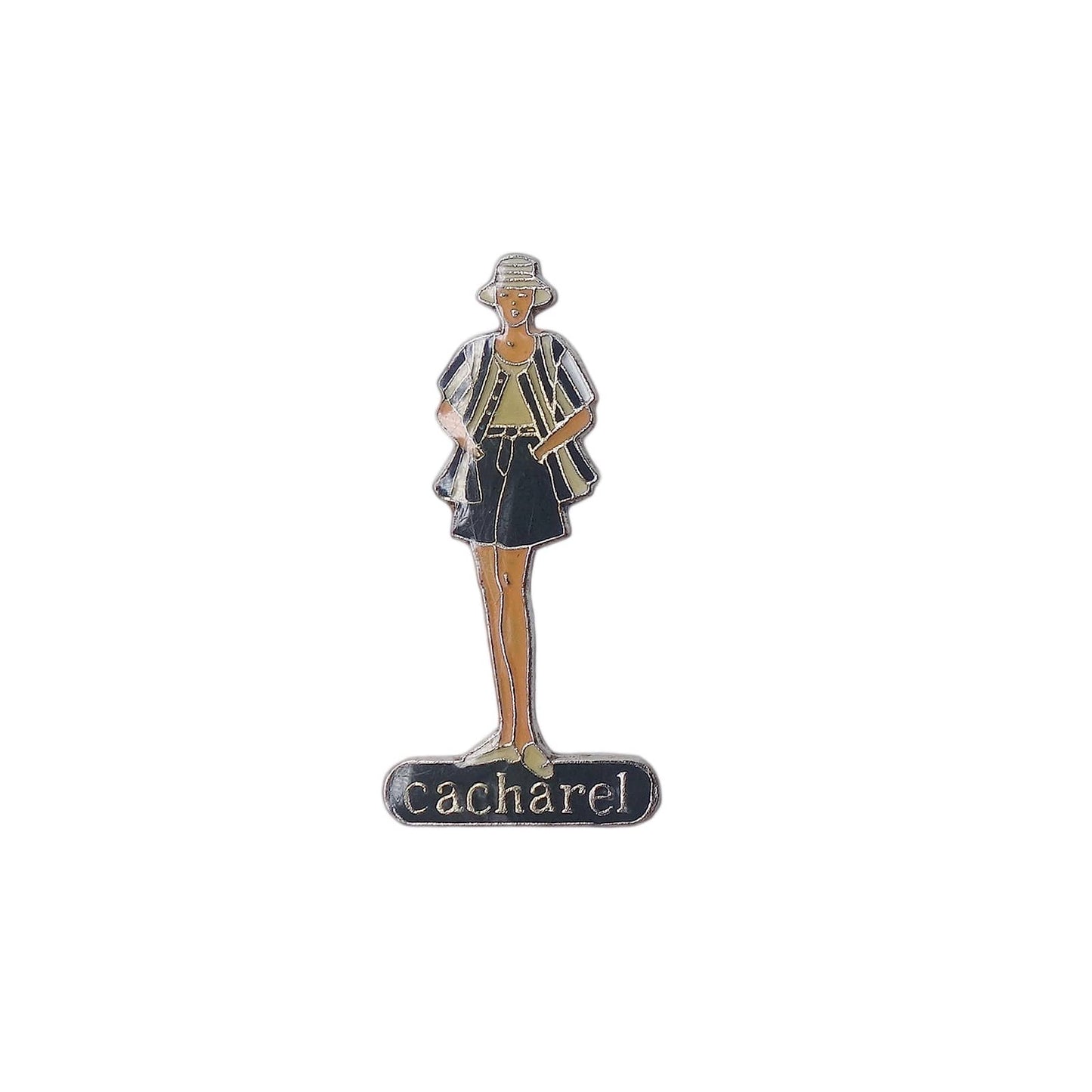 Cacharel キャシャレル お洒落な女性 ピンズ ファッションブランド