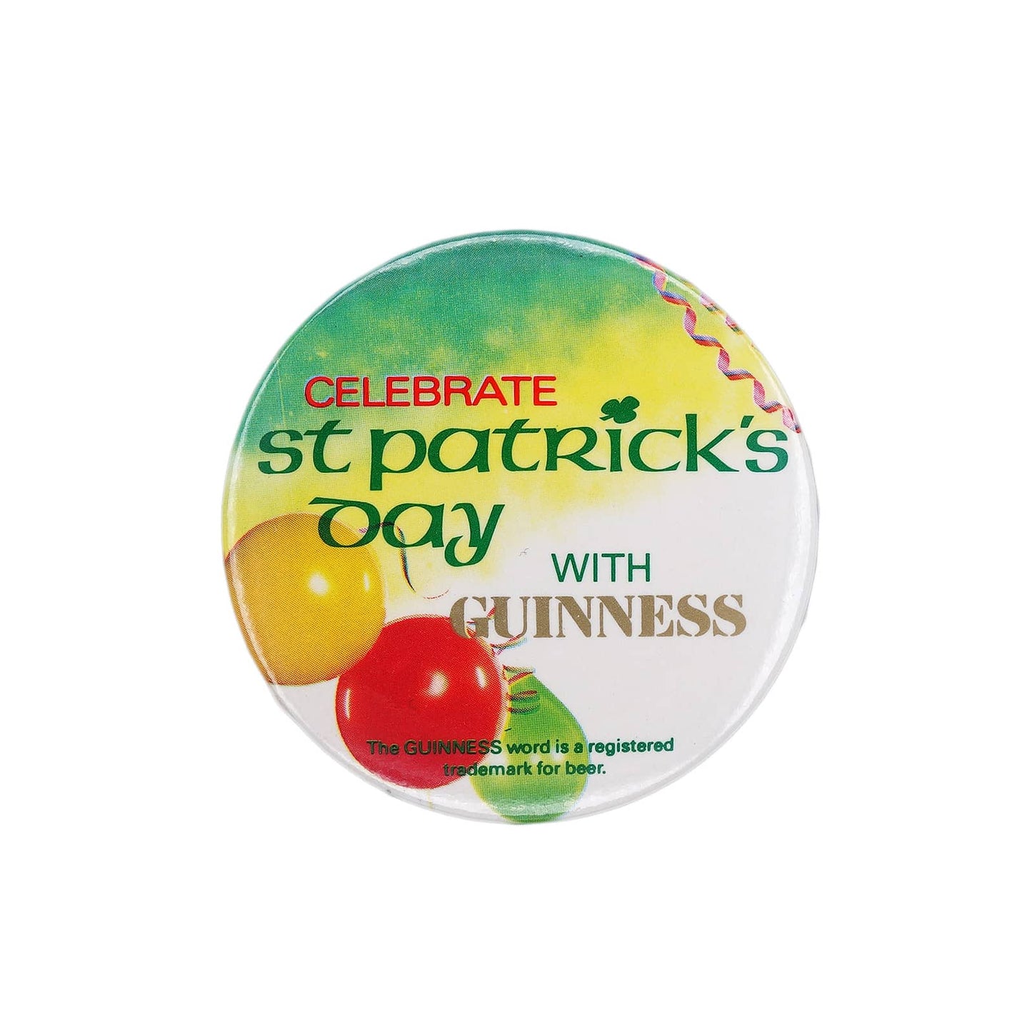 CELEBRATE st patrick's Day WITH GUINNESS 缶バッジ バッチ