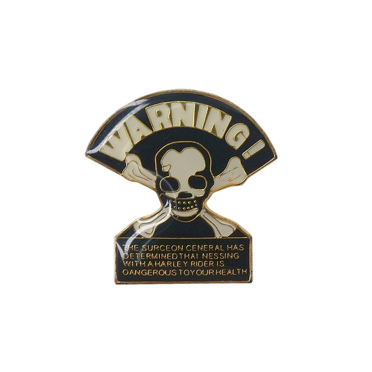 WARNING! スカル クロスボーン バイカー ピンズ