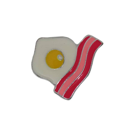 目玉焼き ベーコン ピンズ 留め具付き