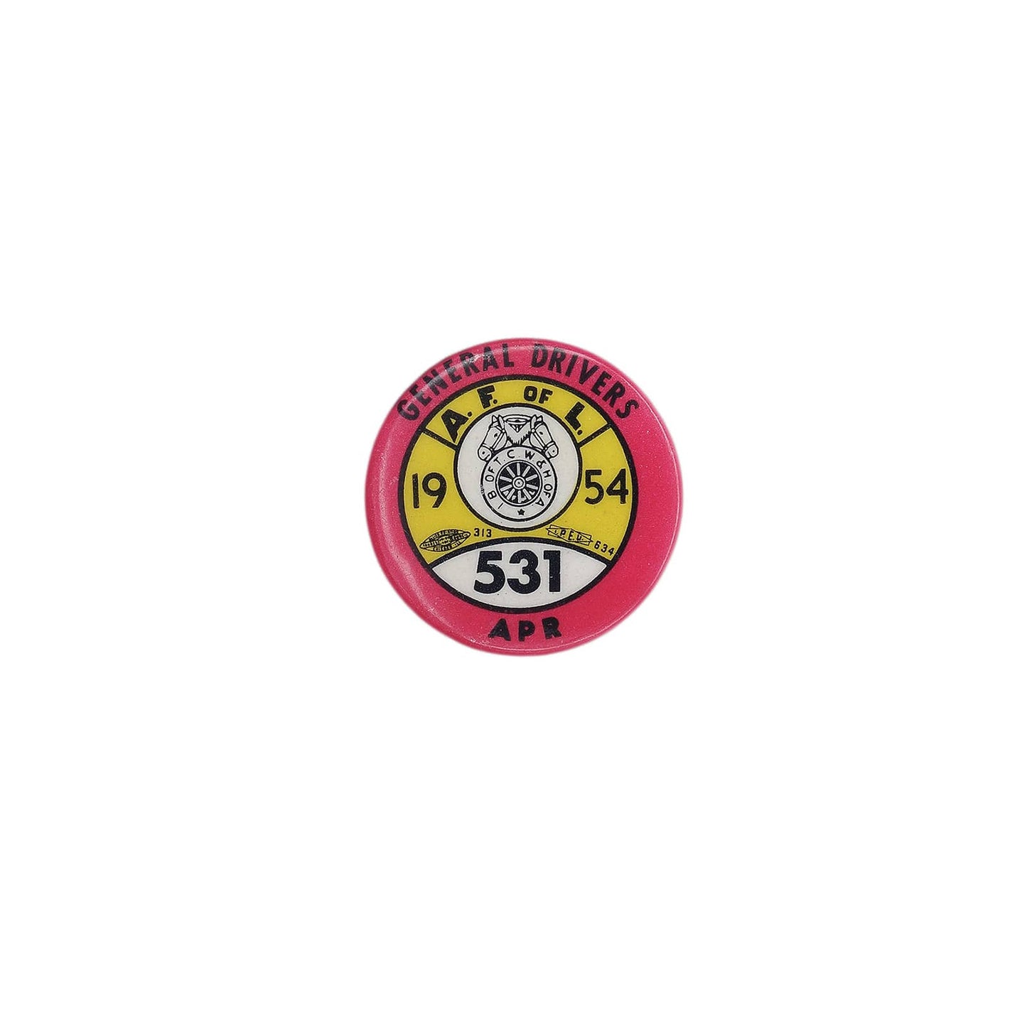 TEAMSTERS UNION 1954年 ビンテージ 缶バッジ バッチ