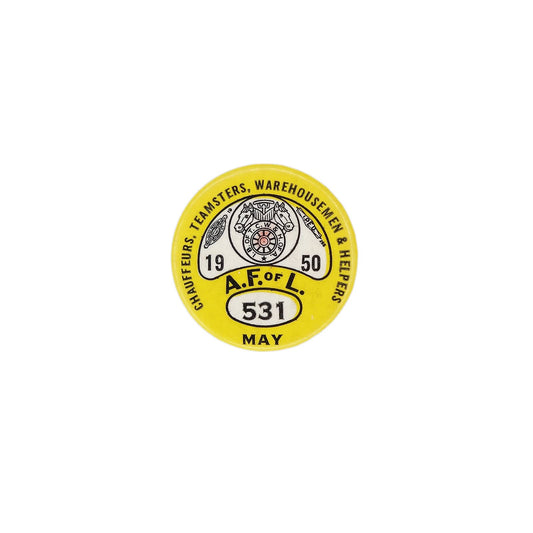 TEAMSTERS UNION 1950年 ビンテージ 缶バッジ バッチ