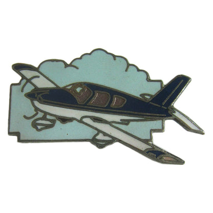 ピンズ 小型飛行機 留め具付き レトロ