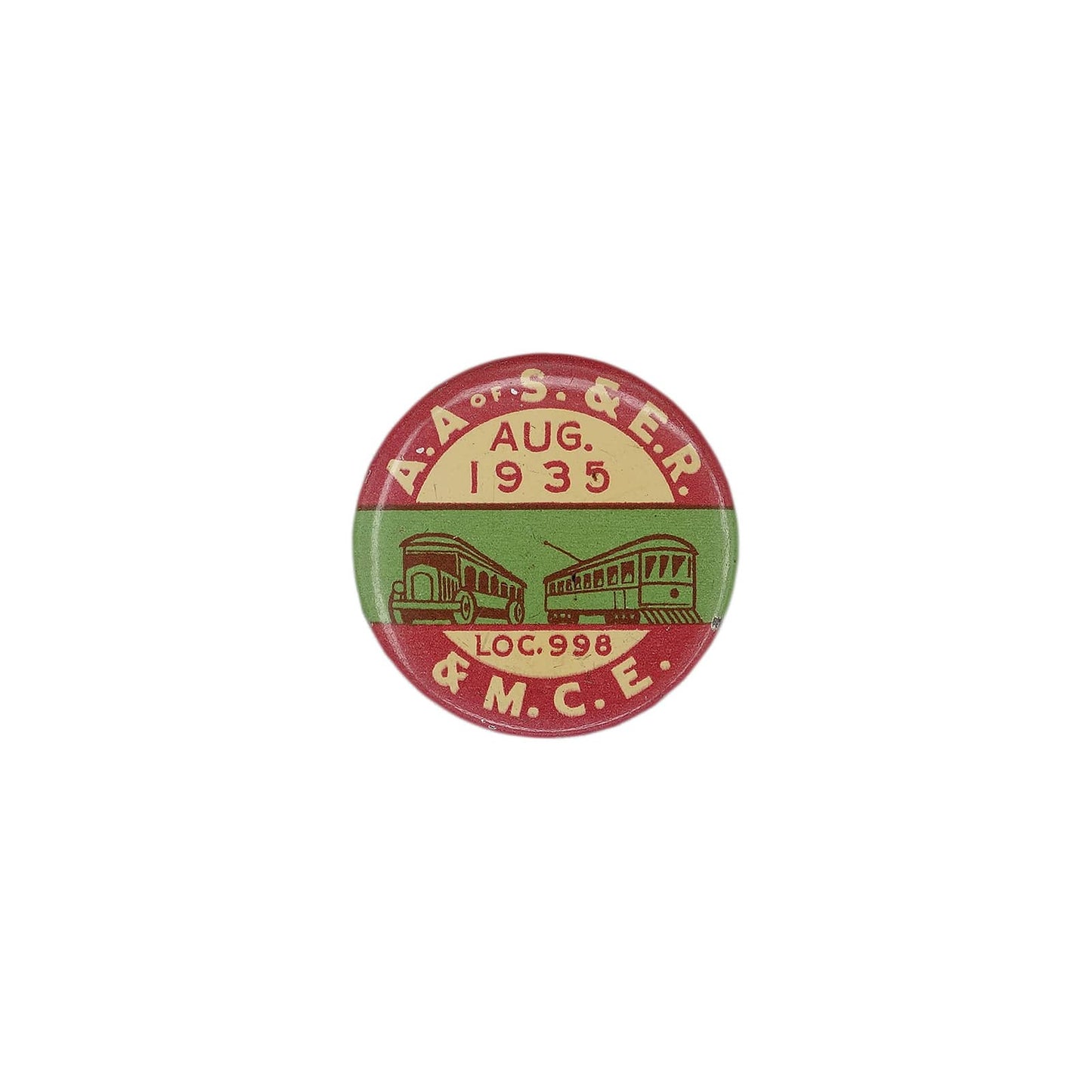 A.A. of S. & E.R. & M.C.E. 1935年 ビンテージ 缶バッジ バッチ