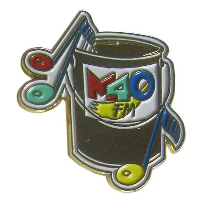 ピンズ FM ラジオ局 MAO 音符 留め具付き レトロ