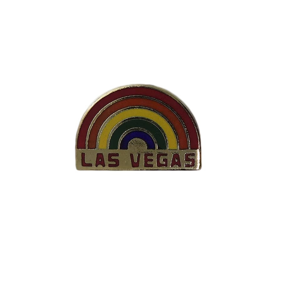 LAS VEGAS 虹 ピンズ ラスベガス 留め具付き