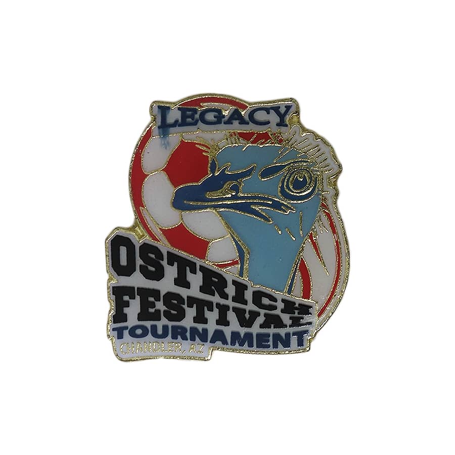 OSTRICH FESTIVAL TOURNAMENT サッカー ピンズ 留め具付き