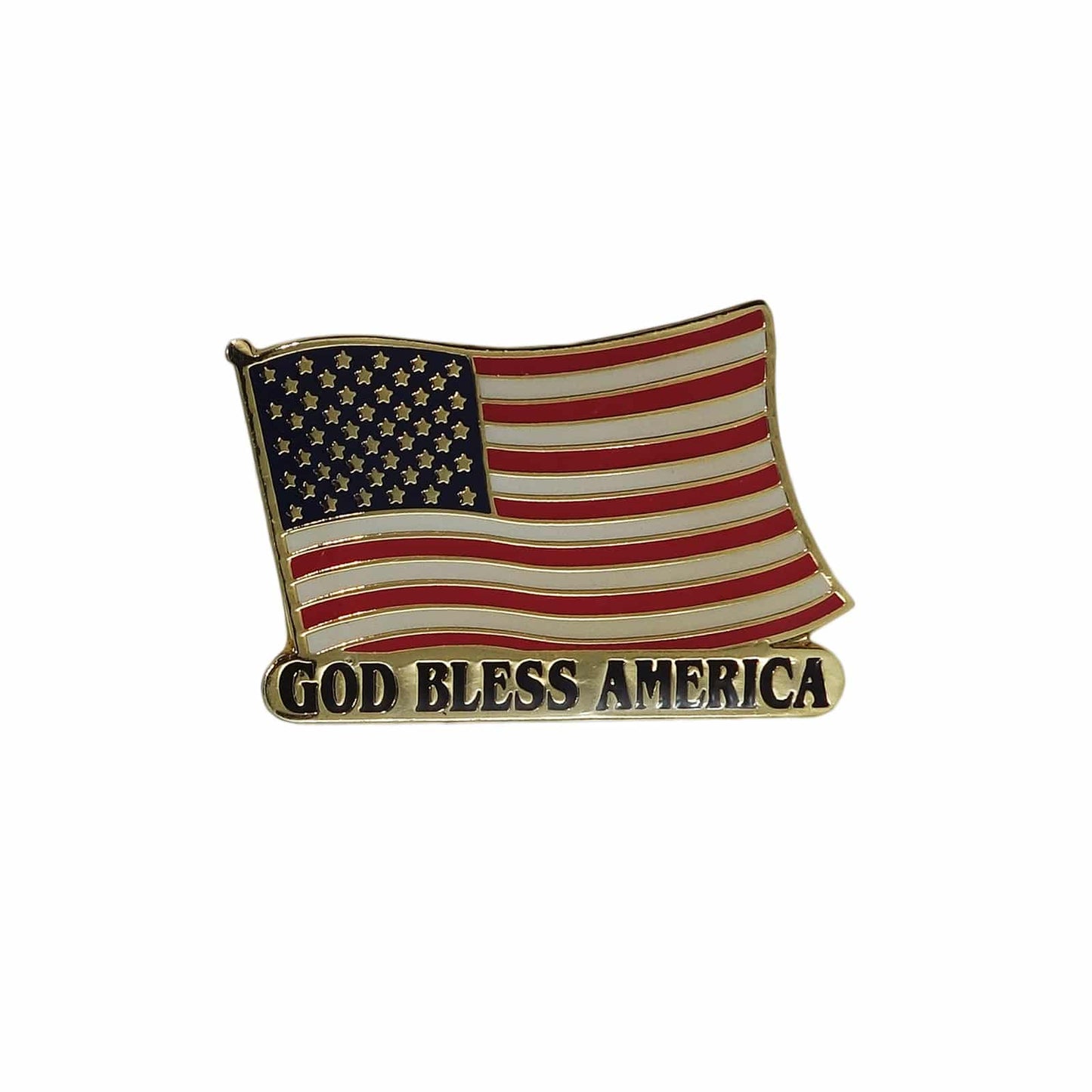 GOD BLESS AMERICA 星条旗 ピンズ 留め具付き