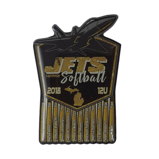 JETS Softball ピンズ ソフトボール 留め具付き