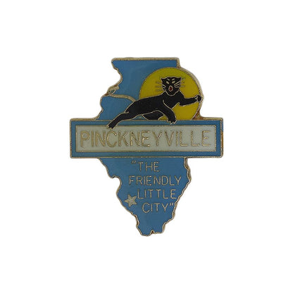PINCKNEYVILLE ピンズ イリノイ州 地図型　レトロ
