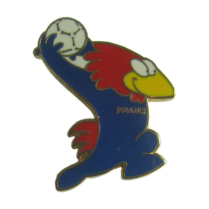 ピンズ サッカー フランス FIFA ワールドカップ マスコットキャラクター 留め具付き レトロ