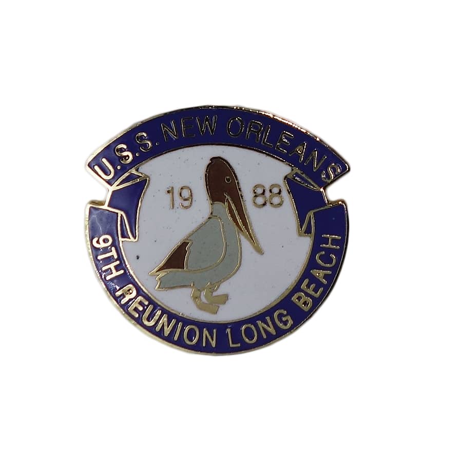 U.S.S. NEW ORLEANS 1988 ピンズ 海軍船 ミリタリー 留め具付き
