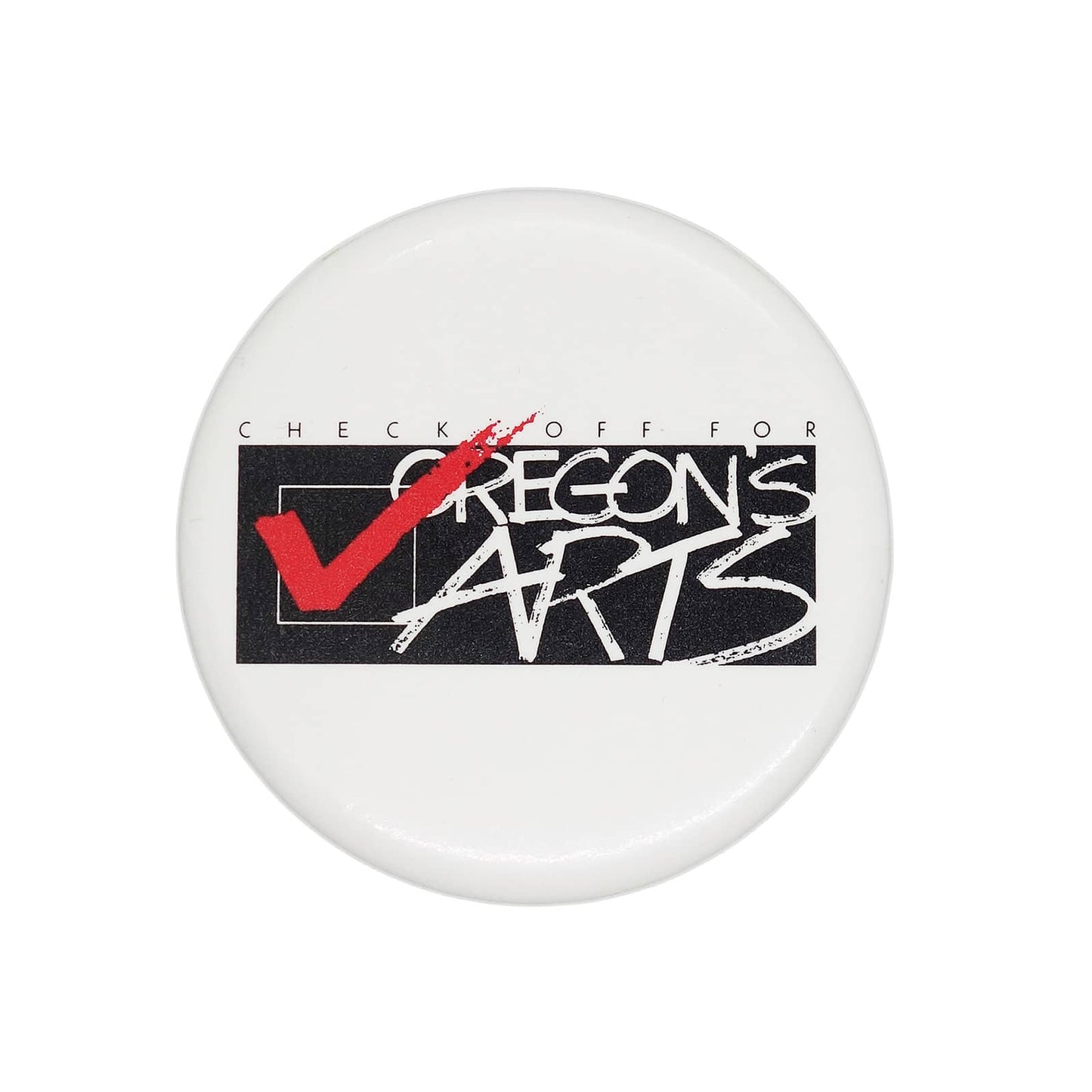 CHECK OFF FOR OREGON'S ARTS 缶バッジ バッチ