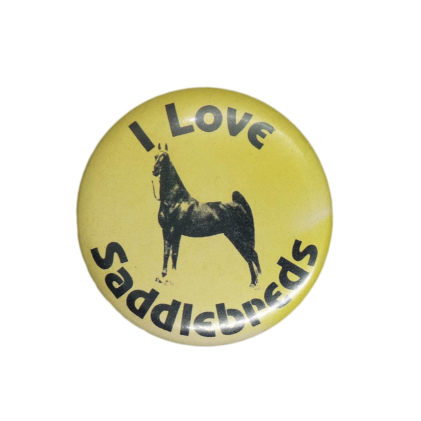 I Love Saddlebreds 缶バッジ バッチ 馬 サドルブレッド