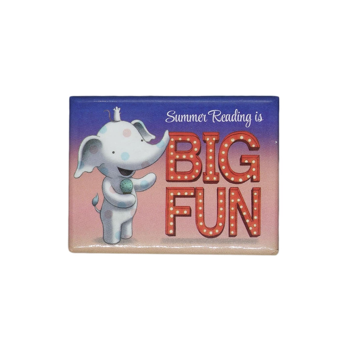 Summer Reading is BIG FUN 缶バッジ バッチ Little Elliot